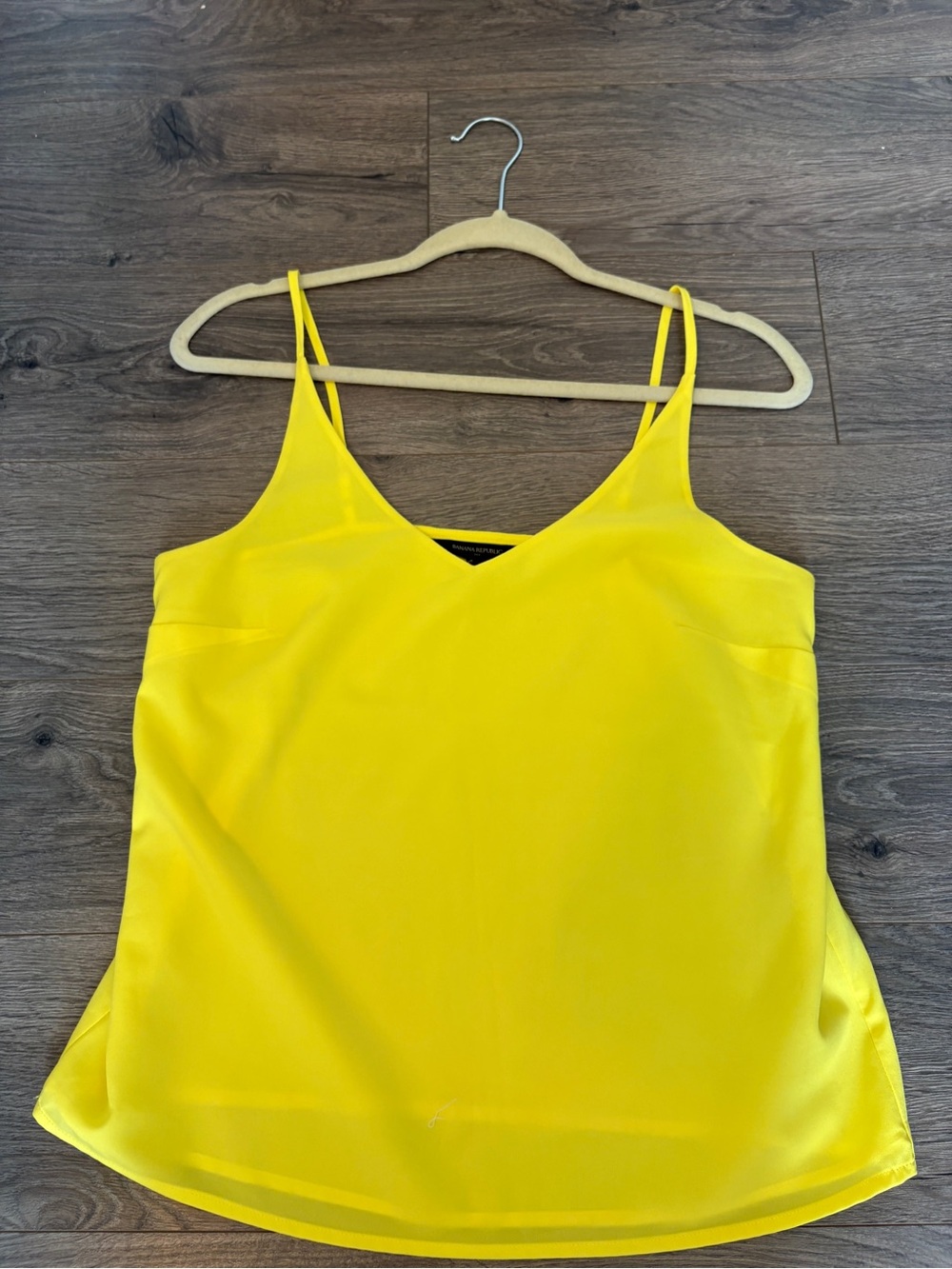 Banana Republic Bright Yellow V-Neck Spaghetti Strap Camisole